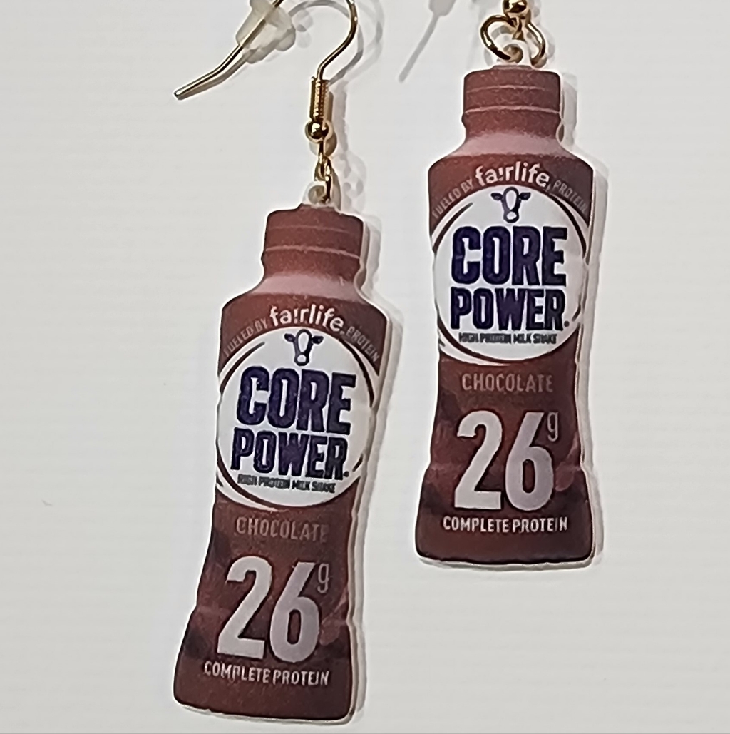 FaRlife Fairlife Core Power Protein Shake Chocolate Earrings